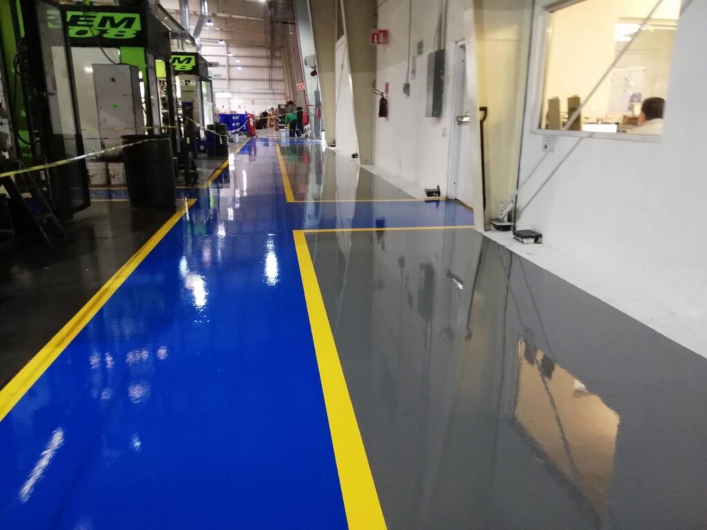 Recubrimiento industrial resistente a agentes químicos